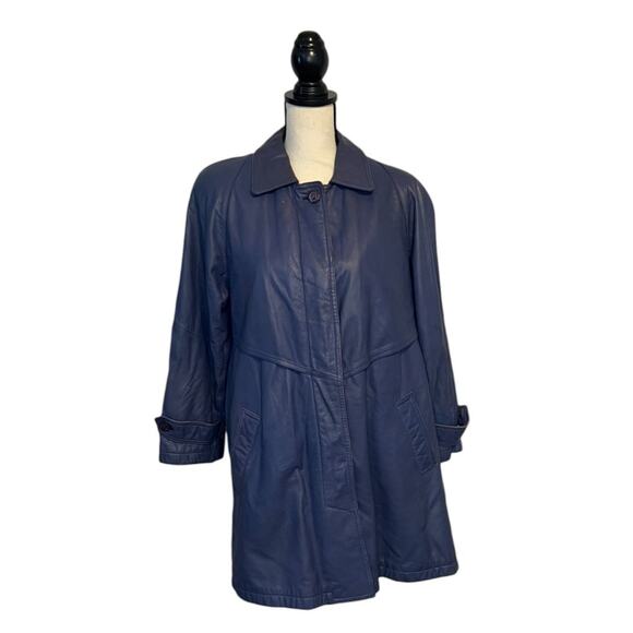 Vintage Wilsons Leather Jacket Purple Thinsulate Thermal Insulation Womens Sz XS - Picture 2 of 8